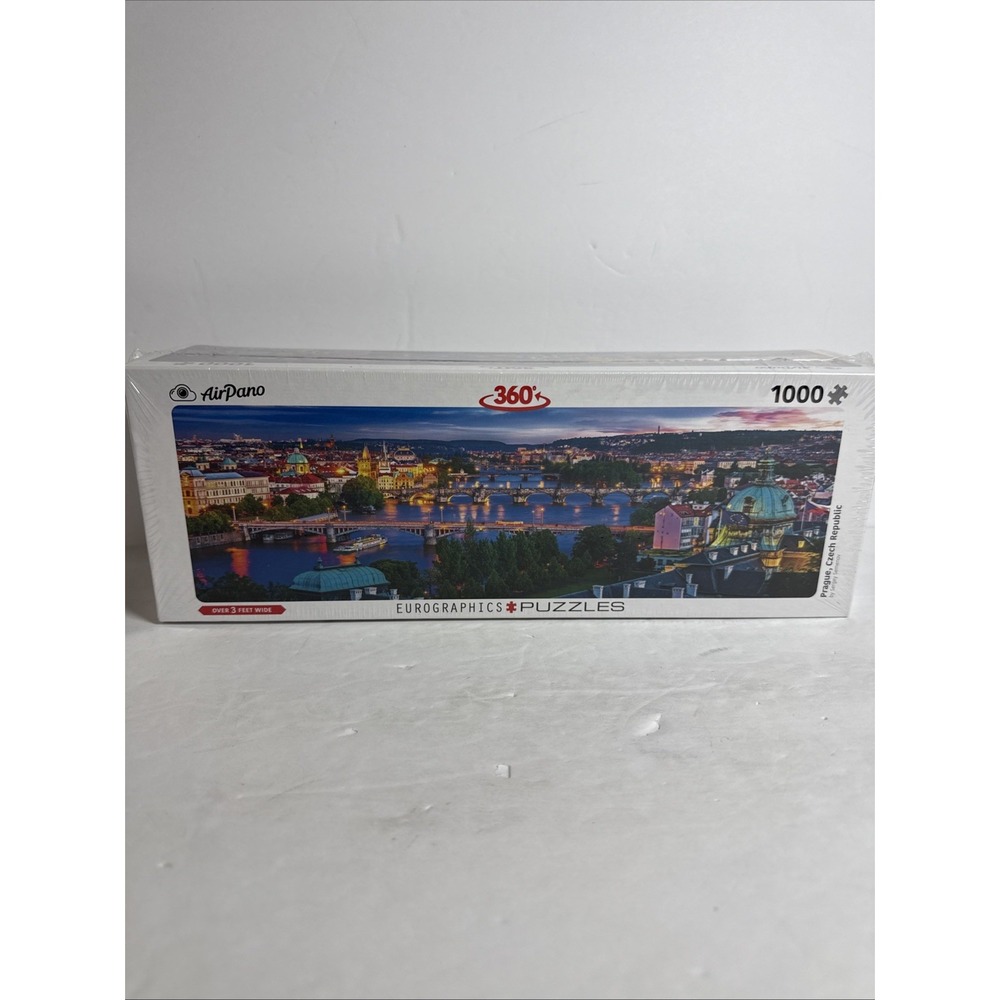 Eurographics Puzzles Air Pano Prague, Czech Republic 1000 Piece 3 Feet NEW